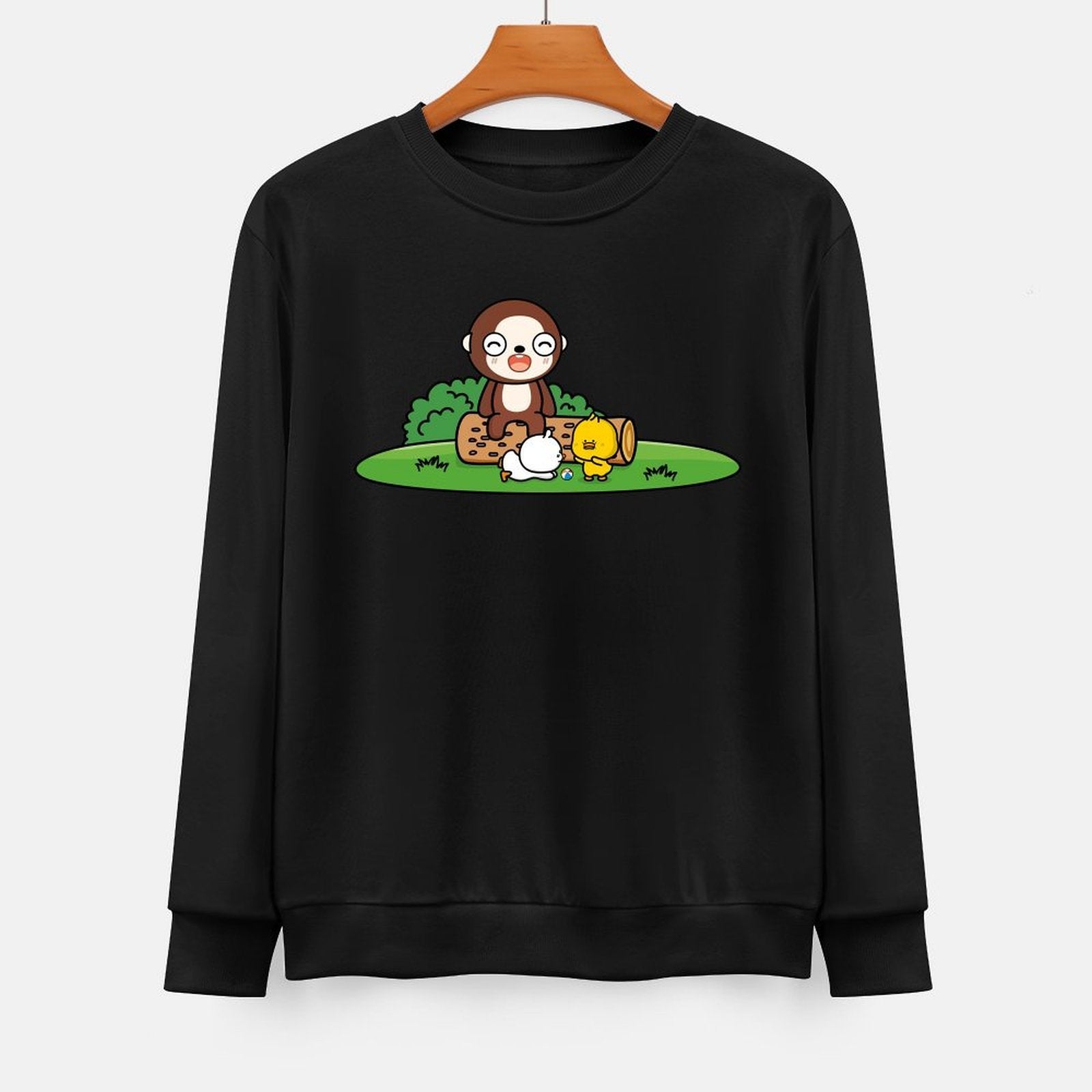 Front Patterned Long Sleeve TopLong Lasting Eco / Sustainable